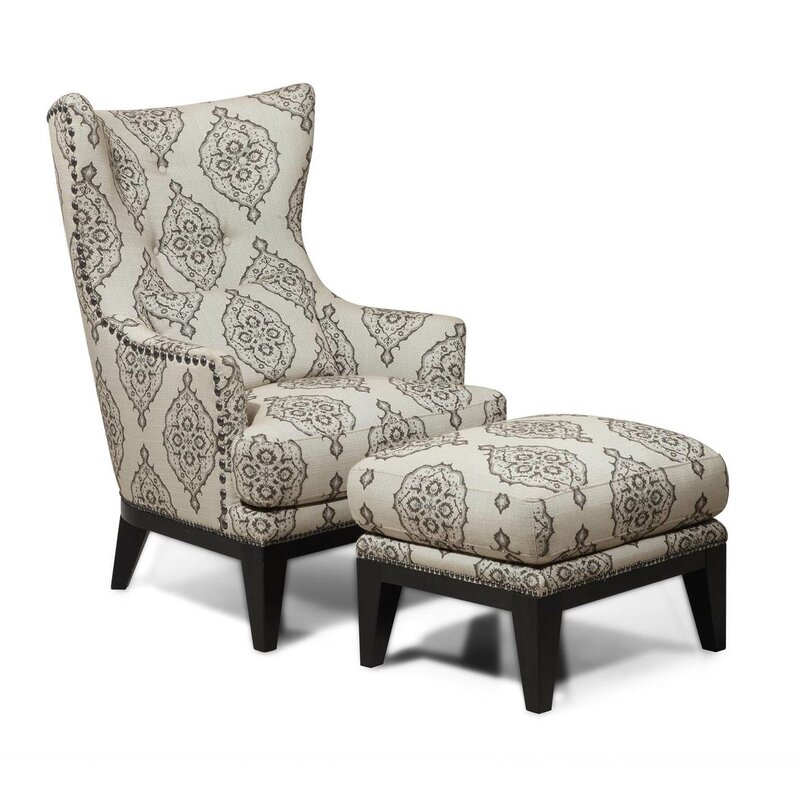 Baltic Wingback Chair And Ottoman 